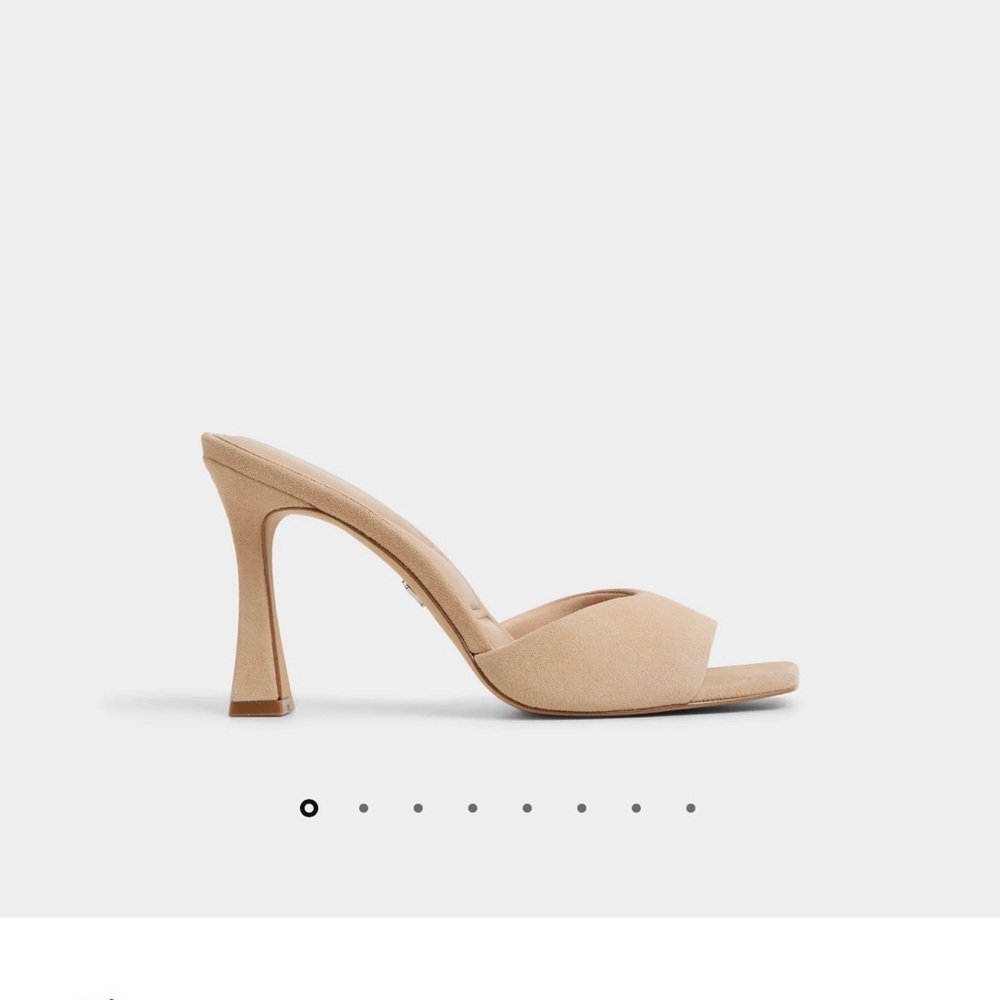 Aldo Women's Nude Tan Open-Toe High Heel Mule